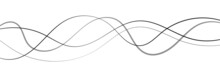 Banner With Curved Lines. Background With Wavy Line