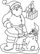 Christmas  Santa Claus Coloring Page