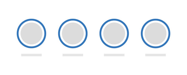 Social media avatar frames. Photo frame for post interface. Profile avatar template for popular app interface.