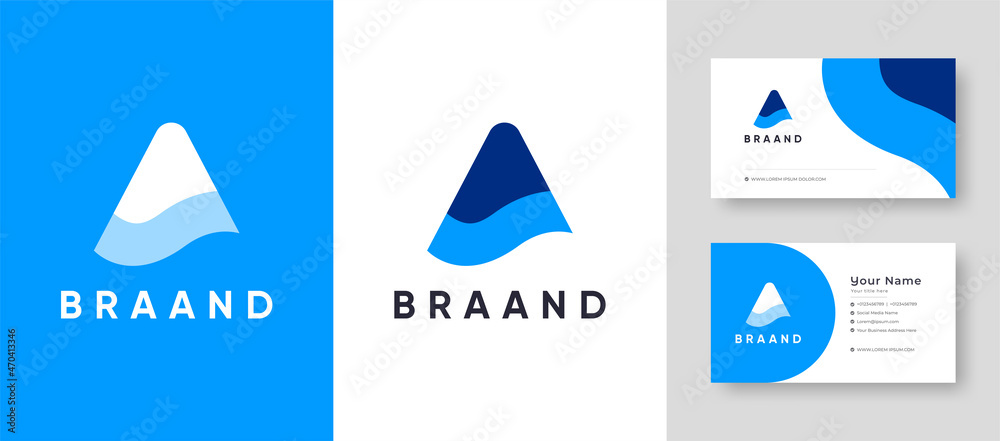 Initial Letter A Company business Logo with Business Card Design Fresh ...