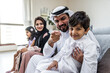 Arabic happy family lifestyle moments at home