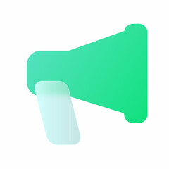 Aufkleber - Vector modern trend icon in the style of glassmorphism with gradient, blur and transparency. megaphone symbol and icon