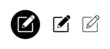 © avaicon - Edit icons set. edit document sign and symbol. edit text icon. pencil. sign up