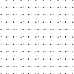 Poster - Square seamless background pattern from black social distance symbols are different sizes and opacity. The pattern is evenly filled. Vector illustration on white background