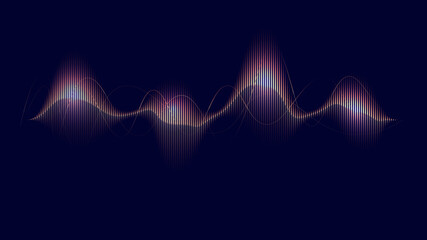 Wall Mural - Vector illustration of abstract sound waves
