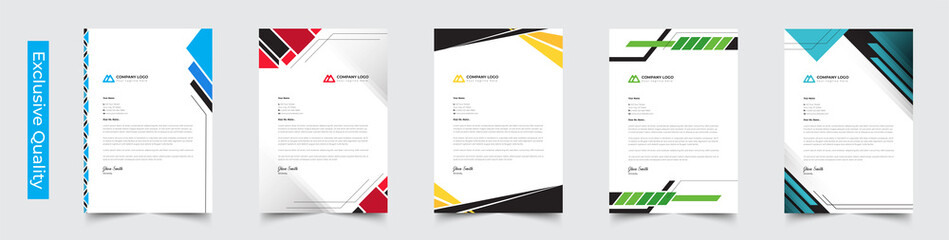 Wall Mural - business letterhead modern style abstract elegant minimal clean and creative letterhead corporate co