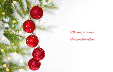 Wall Mural - Template Merry Сhristmas and Happy New Year