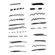 © newbeginner - Hand drawn underlines. Drawing brush strokes. Vector illustration.