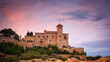 Castle of Tamarit with a spectacular sunset, Tarragona, Golden Coast, Spain