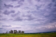 Stonehenge Prehistoric Monument On Salisbury Plain In Wiltshire, England, United Kingdom, September 13, 2021. A Ring Circle Of Henge Megalithic Stones, Heel Stone, Bluestone Trilithons, UK.
