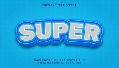 super 3d text effect and editable text effect