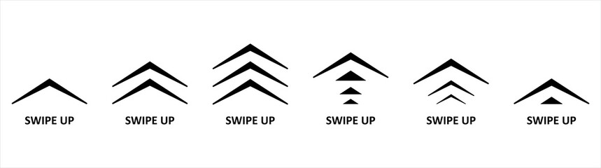 Poster - Swipe Up icon, Arrow up for social media stories vector illustration.