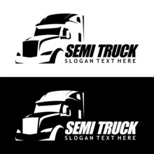Semi Truck Logo Design Vector