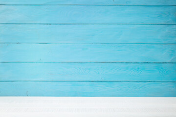 Wall Mural - Blue painted wood texture