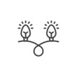 © alekseyvanin - Xmas garland lamps line icon