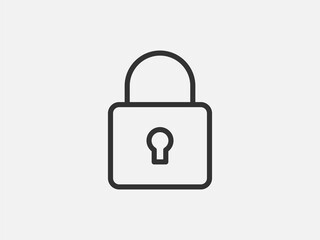 Poster - Close icon vector sign. Cancel symbol padlock web design. Error, denied, avoid or wrong data button.
