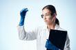 © SHOTPRIME STUDIO - scientist chemical solutions biologist research study light background