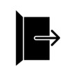 Exit Glyph Vector Icon Design