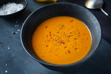 Wall Mural - Autumn soup with pumpkin and ginger