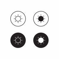 Poster - Screen Brightness Button Icon Set Collection. Vector Illustration