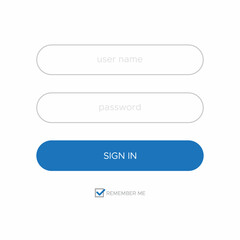 Poster - Login Form Vector  for UI Design Illustration
