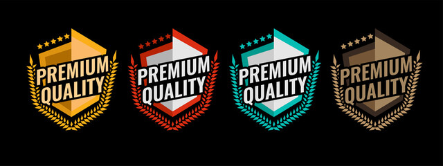 Wall Mural - premium quality shield badge vector logo icon design template.