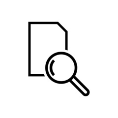 Canvas Print - Document search vector icon