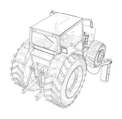 Poster - Electric Farm Tractor Charging Station Sketch