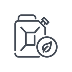 Poster - Bio fuel line icon. Environmentally friendly fuel vector outline sign.