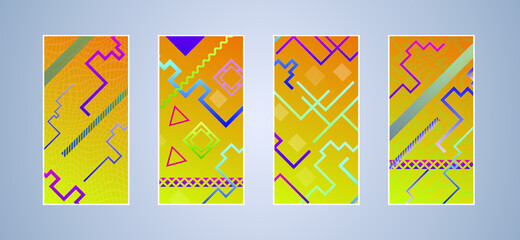 Poster - Abstract modern background. Geometric shapes and lines. Colorful gradient vector texture
