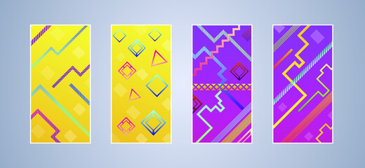 Poster - Abstract modern background. Geometric shapes and lines. Colorful gradient vector texture