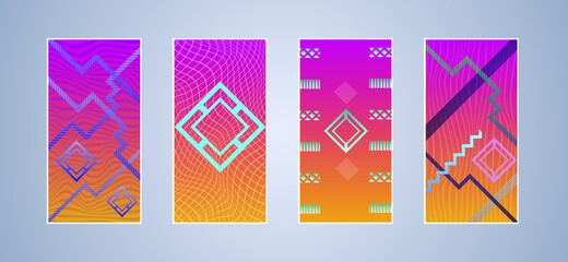 Poster - Abstract modern background. Geometric shapes and lines. Colorful gradient vector texture