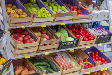 Wall Mural - Fruits Vegetables Rack