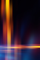 Wall Mural - bright abstract blurred background with bokeh. blurred lights, neon glowing lines on a dark backgrou