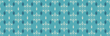 Beautiful Background Images With Ethnic Floral Ornament In Vintage Style On A Light Blue Background For Your Design Projects, Seamless Patterns, Wallpaper Textures With Flat Design.