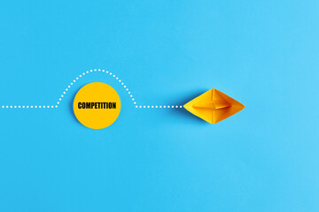 Paper boat overcomes the obstacle of competition. To succeed in business competition