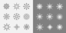 Outline Snowflakes Set Template