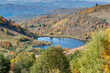 autumn landscape with a lake near rosia poieni, romania
