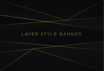 Poster - Black and Golden Elegant Geometric Background in Layer Style Vector