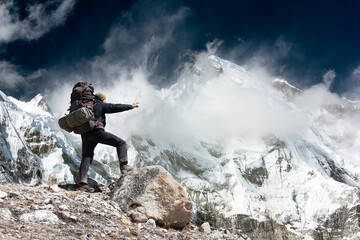 Canvas Print - Mount Cho Oyu, Nepal himalayas mountains