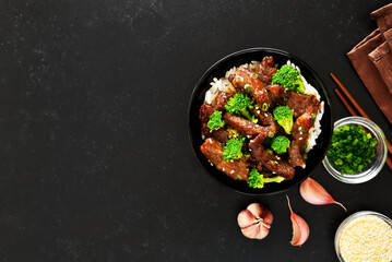 Canvas Print - Beef stir-fry with broccoli