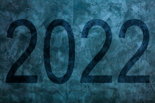 The year 2022 written in vintage background