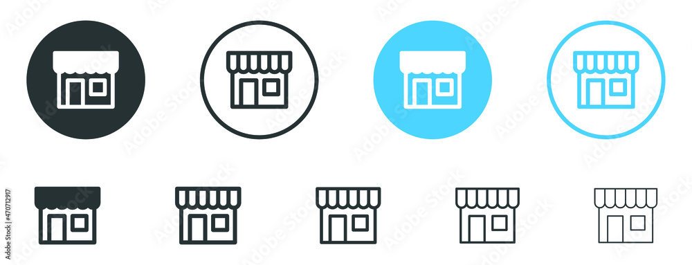 Identify Store Icon store icon shop symbol Stock Vector | Adobe Stock