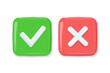 © Arina - Vector 3d icon 'yes' and 'no'.