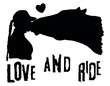 Vector horse illustration set: Love and ride