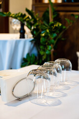 Poster - Table arrangement in an expensive haute cuisine restaurant