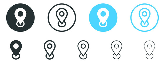 Poster - Location pin icon, gps map pointer marker symbol