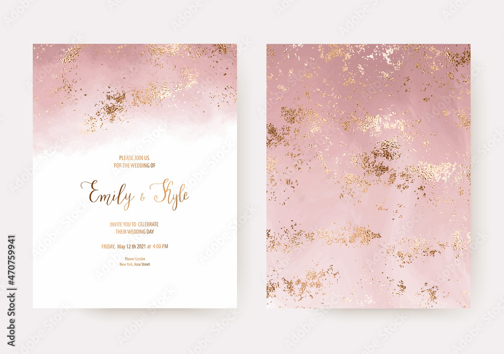 Amscan Bridal Shower Einladungskarten – 20 Stück, Gold & Pink, 15,2x10,2 Cm