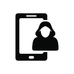 Poster - Mobile phone hacker icon