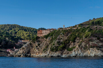 A glimpse of Gorgona Scalo, Livorno, Italy, seen from the sea